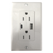 Contacto Dúplex / 15 A / 100-240 V / USB-A y USB-C / 5 V 4 A / Placa Incluida | SIERRA STORE