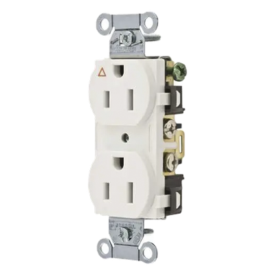 Contacto Dúplex Conexión a Tierra Aislada/ 15 A 125 V/ 2 Polos 3 Hilos/ Color Blanco/ Nema 5-15R/ Grado Comercial. | SIERRA STORE