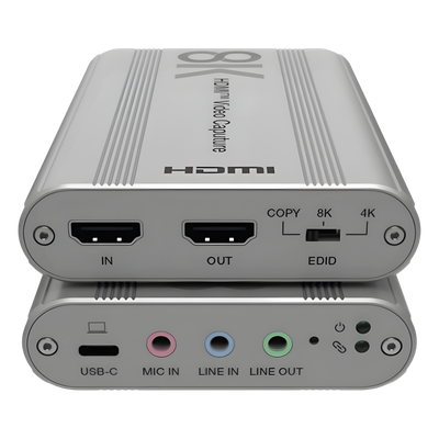Tarjeta de Captura HDMI / 8K@60Hz / 4K2K@144Hz / USB 3.2 Gen 1 / Ancho de Banda 48 Gbps / Mezcla de Audio / Aluminio | SIERRA STORE