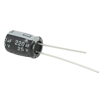 Capacitor Electrolítico Radial / 220 µF / 25 Vcc / 105 °C / 8 x 11 mm / 2000 h Durabilidad | SIERRA STORE