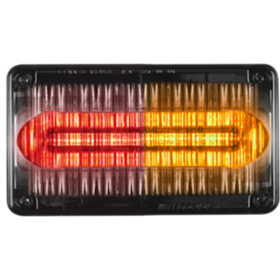 Luz Perimetral de 22 LED, 6 X 8.4 Pulgadas, Rojo/Ambar, Lente Transparente | SIERRA STORE