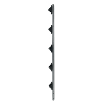 Poste de Paso de Acero Galvanizado / Diámetro 1" / Longitud 100cm / Forma Redonda / 5 Aisladores Integrados / Incluye Tapa / Peso 0.8 | SIERRA STORE