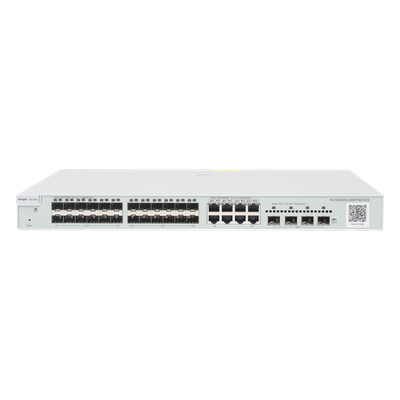 Switch Capa 3 Administrable / 24 Puertos SFP 1G / 8 Puertos Combo 10/100/1000 / 4 Puertos SFP+ 10G / 128 Gbps / 96 Mpps | SIERRA STORE