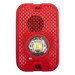 Sirena Estroboscópica LED / 2 Hilos / Montaje en Pared / 16 a 24 Vcd / Candela Seleccionable / Exterior / Rojo | SIERRA STORE