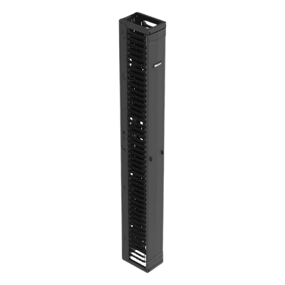 PANDUIT PR2VFD08 - Organizador Vertical de Cables / Alta Densidad / 45 U / Ancho 8 in / Diseño Simple Frontal / ABS y Acero / Negro | SIERRA STORE