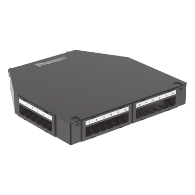 PANDUIT CUFMB24BL - Caja de Consolidación / 24 Puertos Mini-Com / Aluminio / Instalación Piso o Pared / 1.7 in (43 mm) Profundidad | SIERRA STORE