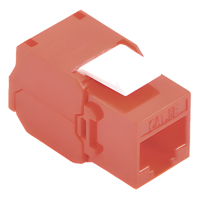 LINKEDPRO BY EPCOM LP-KJ-516-TTRD - Módulo Jack Keystone / Cat5e / Toolless / Terminación 180° / RJ45 / Sin Blindaje / Color Rojo | SIERRA STORE