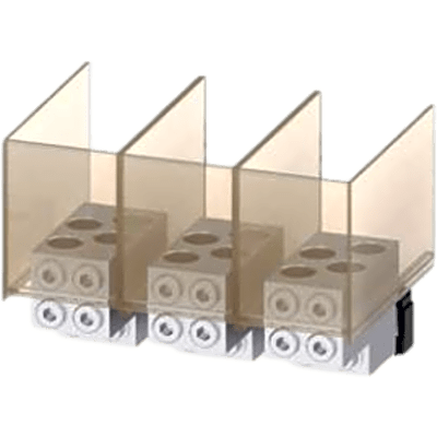 Zapatas para Interruptor automático tipo 3VA57/67.  4 Barrenos para calibre admisible 1/0 Awg a 500 Kcmil. 3 Piezas | SIERRA STORE