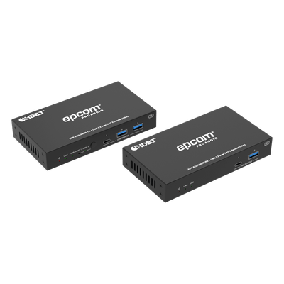 Extensor USB 3.2 Gen 1 / 100 m (328 ft) / CAT6a / 5 Gbps / 4x USB-A + 1x USB-C / PoC 24V Bidireccional / RS-232 / GPIO / API | SIERRA STORE