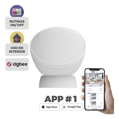 Sensor de Movimiento PIR / Inmunidad para Mascotas / Zigbee 3.0 / Alcance 7 m (23 ft) / Batería 3 Años / Ángulo 360° | SIERRA STORE
