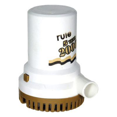 Bomba sumergible de achique / 2000 GPH / 12 VCD / Motor con protección térmica / Eje acero inoxidable / 7570 litros por hora | SIERRA STORE