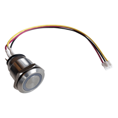 Botón de Acero Inoxidable / IP65 / 19 mm / LED Programable 3.3V / 4 Canales / Cable 60 cm (1.97 ft) | SIERRA STORE
