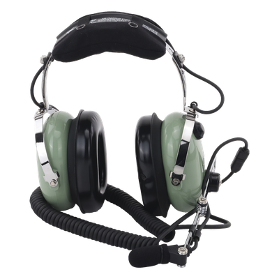 Auriculares de Aviación / Cancelación Activa de Ruido / Reducción 24 dB / Cable Espiral 1.5 m (4.9 ft) / Micrófono M-7A / | SIERRA STORE