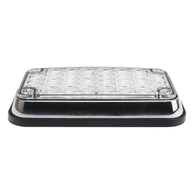 Luz de Advertencia LED / 6 x 4 pulgadas / Bicolor Rojo/Claro / 66 LED / 12 VCC / 10 Patrones de Destello | SIERRA STORE
