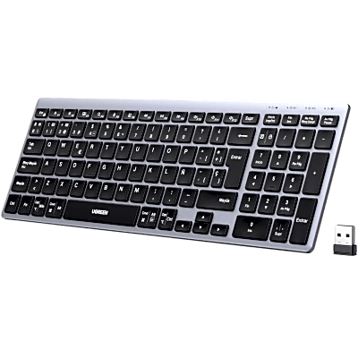 Teclado Inalámbrico Multimodo / Bluetooth + 2.4 GHz / 3 Dispositivos Simultáneos / Recorrido de Tecla 1.8 mm / Batería 500 mAh / USB-C | SIERRA STORE