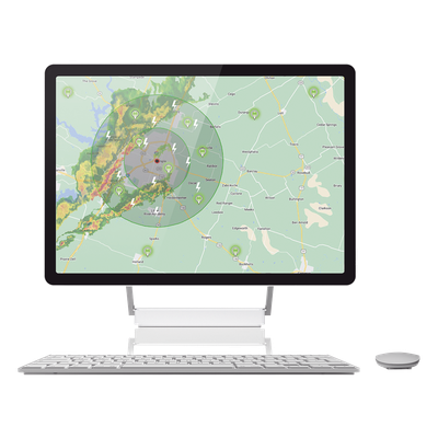 Sistema de Alerta de Rayos / 500 Mensajes / 2 Radios / DND Programable / Repetición Ajustable / Todo Despejado | SIERRA STORE