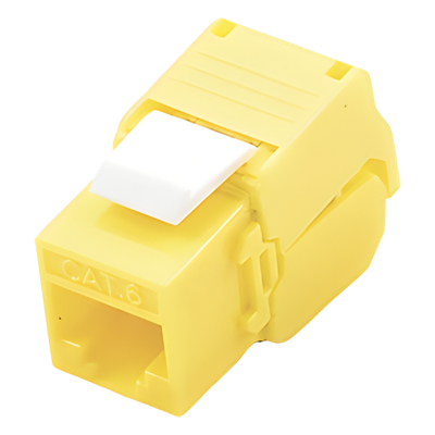 LINKEDPRO BY EPCOM LP-KJ-610-TTYE - Módulo Jack Keystone / Cat6 / Toolless / Terminación 180° / UTP / Amarillo | SIERRA STORE
