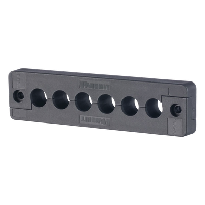 PANDUIT CEST2-A6 - Pasacables  de 6 Orificios en Línea 4.41" X 0.67" IP65,  para Cables Terminados, Color Negro | SIERRA STORE