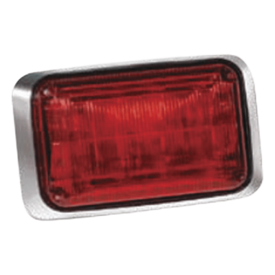 Luz de advertencia Quadraflare LED, Mica color Rojo y LED Rojo (no incluye montaje) | SIERRA STORE