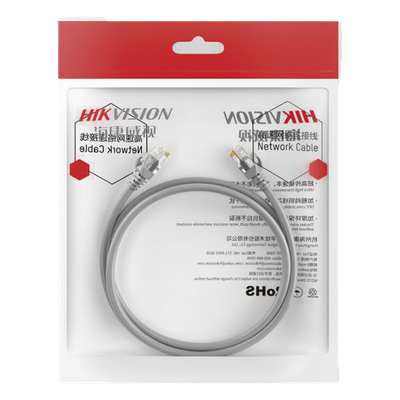 HIKVISION DS-1NP6UEC0-1000-G - Cable de Parcheo UTP / Cat. 6 / 24 AWG / 10 Metros (32.81 Pies) / Gris / PoE+ / Interior | SIERRA STORE