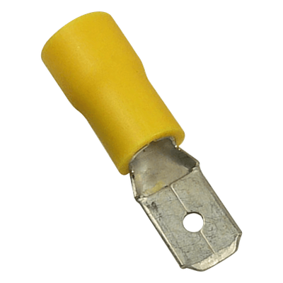 Terminal Macho Aislada / 12-10 AWG / Amarillo / 25 piezas / 0.95x0.51x0.24 in | SIERRA STORE
