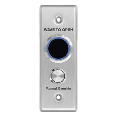 ACCESSPRO APB2BL-40 - Botón de Salida Doble / Sin Contacto y Contacto / IP65 / Temporizador 0-30 s / Detección 5-25 cm / LED Azul/Verde | SIERRA STORE