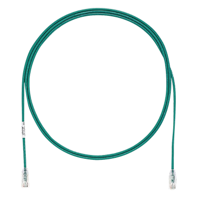 PANDUIT UTP28SP5GR - Cable de Parcheo Cat6 / UTP 28AWG / 1.52m (5 pies) / Verde / Diámetro 3.8mm / CM/LSZH | SIERRA STORE