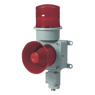 Combinación de baliza LED y sirena electrónica / 114 dB / 12-220 VCA / IP66 / Aluminio y policarbonato / Industria pesada | SIERRA STORE