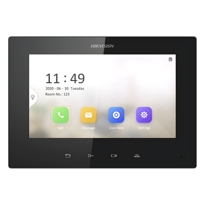 HIKVISION DS-KH6320-LE1(B) - Monitor IP Lite TOUCH 7" para Videoportero IP / Vídeo en Vivo / PoE Estándar / Apertura Remota / Llamada | SIERRA STORE