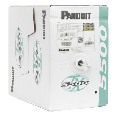 PANDUIT PUC5504IG-EY - Bobina de Cable UTP 305 m. de Cobre, PanNet, Gris, Categoría 5e (24 AWG), PVC (CM), de 4 pares | SIERRA STORE