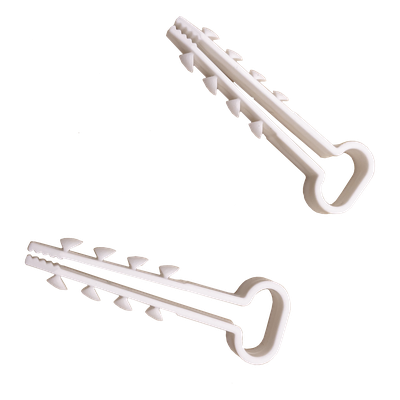 Clips Sujetadores de Plástico / 6 a 12 mm / 100 Piezas / Fijación en Pared / UTP, Coaxial y Eléctrico Ligero | SIERRA STORE