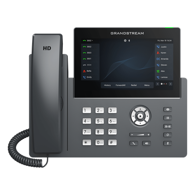 Teléfono IP / 12 Líneas SIP / 6 Cuentas / Pantalla Táctil 7" / Wi-Fi Dual Band / PoE Gigabit / Bluetooth / Audio HD Opus | SIERRA STORE