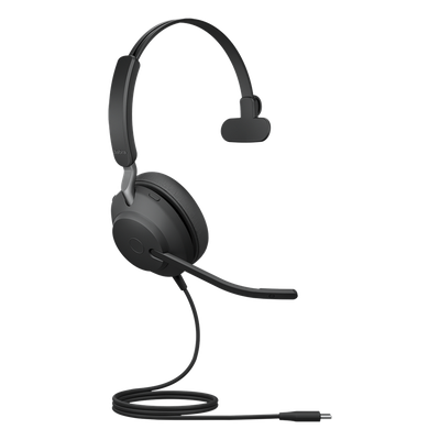 Jabra Evolve 2 40, Auricular mono versión UC con aislamiento de ruido, conexión USB-C y indicador de ocupado (Busylight) | SIERRA STORE
