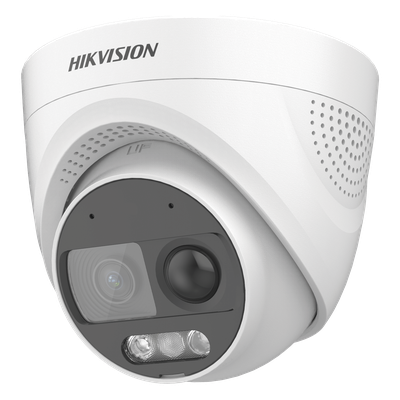 HIKVISION DS-2CE72DF3T-PIRXOS - Cámara Turret TURBOHD / 2 Megapixel 1080p / Imagen a Color 24/7 / Luz Blanca 20 m (65.6 ft) / Sensor | SIERRA STORE