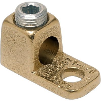 Conector de Cobre con 1 Orificio para Cable Calibre 14 AWG (Sólido)-8 AWG (Trenzado) / Orificio #10. | SIERRA STORE