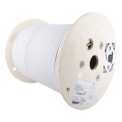 PANDUIT PSL7004IG-CED - Bobina de Cable S/FTP / Cat7 / 4 Pares / 23 AWG / LSZH / 500 m (1640 pies) / Gris | SIERRA STORE