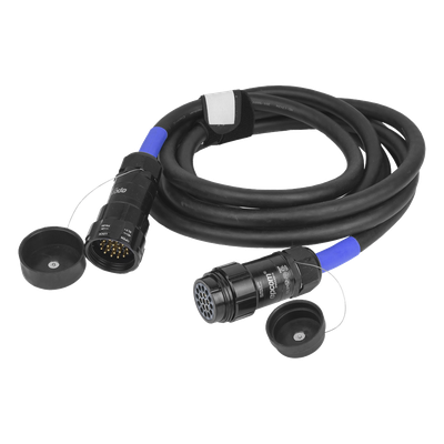 Manguera de AC tipo Socapex / 25 m (82 ft) / Conectores macho y hembra / Audio profesional | SIERRA STORE