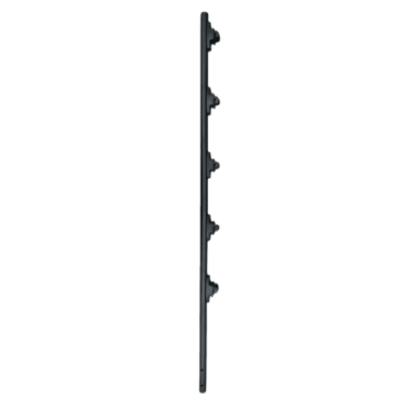 Poste de Paso / Tubo de Acero Galvanizado / Diámetro 1" / Longitud 120 cm / 5 Aisladores / Color Negro / Peso 0.9 KG | SIERRA STORE