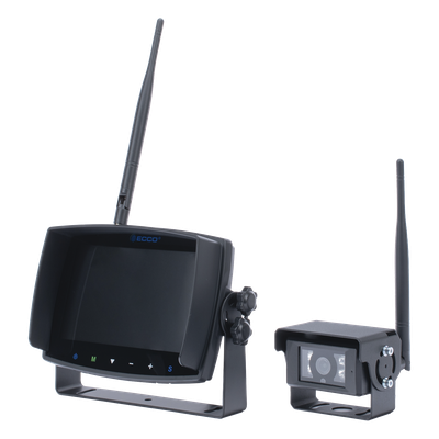 Sistema de Reversa Inalámbrico / Monitor Táctil 7" / Cámara IR CMOS / 2.4 GHz / 4 Canales / Grabación SD | SIERRA STORE
