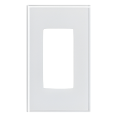 Placa de cristal / 1 espacio / 71.6 x 120.1 mm / cristal termorreforzado con laminado / sin tornillos visibles / apertura Designer / | SIERRA STORE