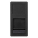 Medio Módulo / 1 Espacio Jack Keystone / Guardapolvo Integrado / Color Grafito / Cajas Teleblock y Ofiblock | SIERRA STORE