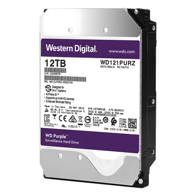 Disco duro WD de 12TB / 7200RPM / Optimizado para Videovigilancia | SIERRA STORE