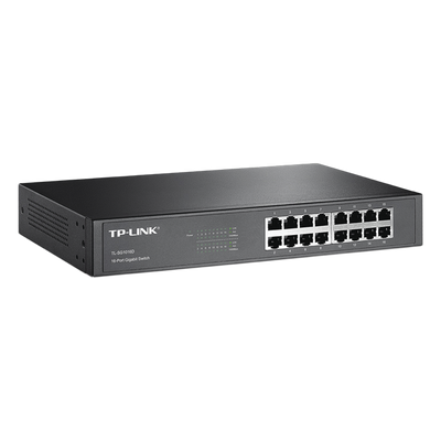 Switch Gigabit no administrable / 16 puertos 10/100/1000 Mbps / 35.7 Mpps / Escritorio o rack | SIERRA STORE