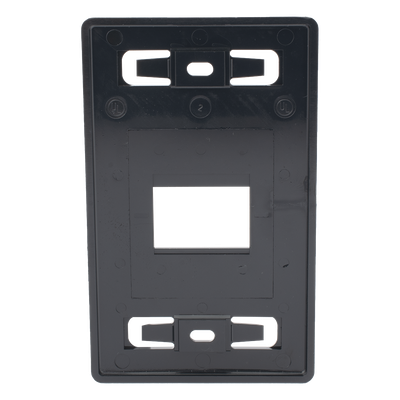 SIEMON MX-FP-S-02-01 - Placa de Pared Modular / 2 Salidas / Compatible Z-MAX Blindados / Montaje Frontal-Trasero / Color Negro | SIERRA STORE
