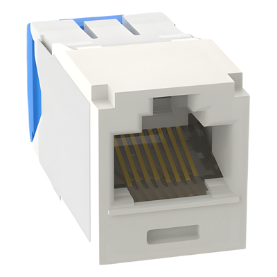 PANDUIT CJE6X88TGIW - Conector Jack RJ45 / Cat 6A / Mini-Com TG / Sin Blindaje / Gel Anti-Corrosión / 22-26 AWG / Color Blanco Mate | SIERRA STORE