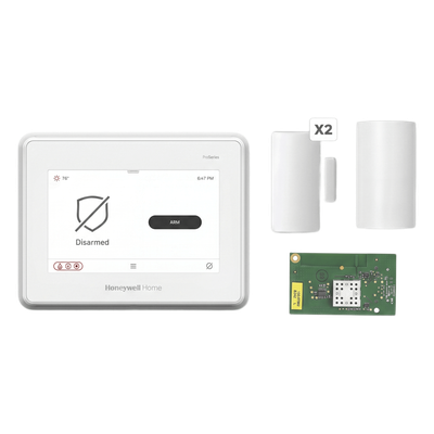Kit de Alarma / Panel Táctil 7 Pulgadas / 250 Zonas / WiFi y Z-Wave Plus / PIR 12 x 17 m (39.4 x 55.8 ft) / 2 Contactos Magnéticos / | SIERRA STORE