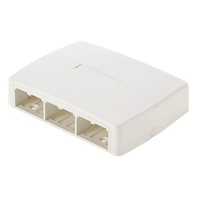PANDUIT CBXQ6WH-A - Caja de Montaje en Superficie / 6 Puertos Mini-Com / 129x30.5x94 mm / 0.42x0.10x0.31 pies / ABS / Blanco | SIERRA STORE