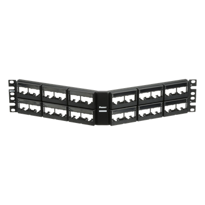 PANDUIT CPPLA48WBLY - Panel de Parcheo Modular / Angulado / 48 Puertos / 2UR / Sin Blindaje / Con Etiqueta y Cubierta | SIERRA STORE