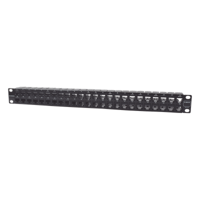 SIEMON Z6-PNL-U48K - Patch Panel UTP / 48 Puertos Cat 6 / Plano 1UR / 19" Rack / Acero Negro / 4.3 x 19 x 1.7 in | SIERRA STORE