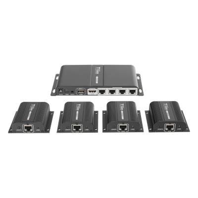 Kit Divisor y Extensor HDMI (Extender Splitter)  / Divide 1 Fuente HDMI a 4 Pantallas / Extiende la señal HDMI hasta 40 m / Resolución | SIERRA STORE